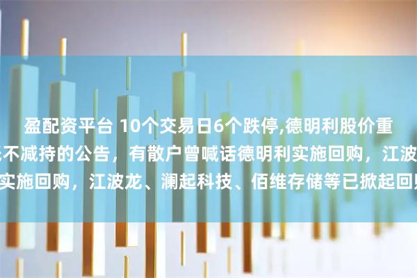 盈配资平台 10个交易日6个跌停,德明利股价重挫逾50%，股民等来一纸不减持的公告，有散户曾喊话德明利实施回购，江波龙、澜起科技、佰维存储等已掀起回购“自救潮”